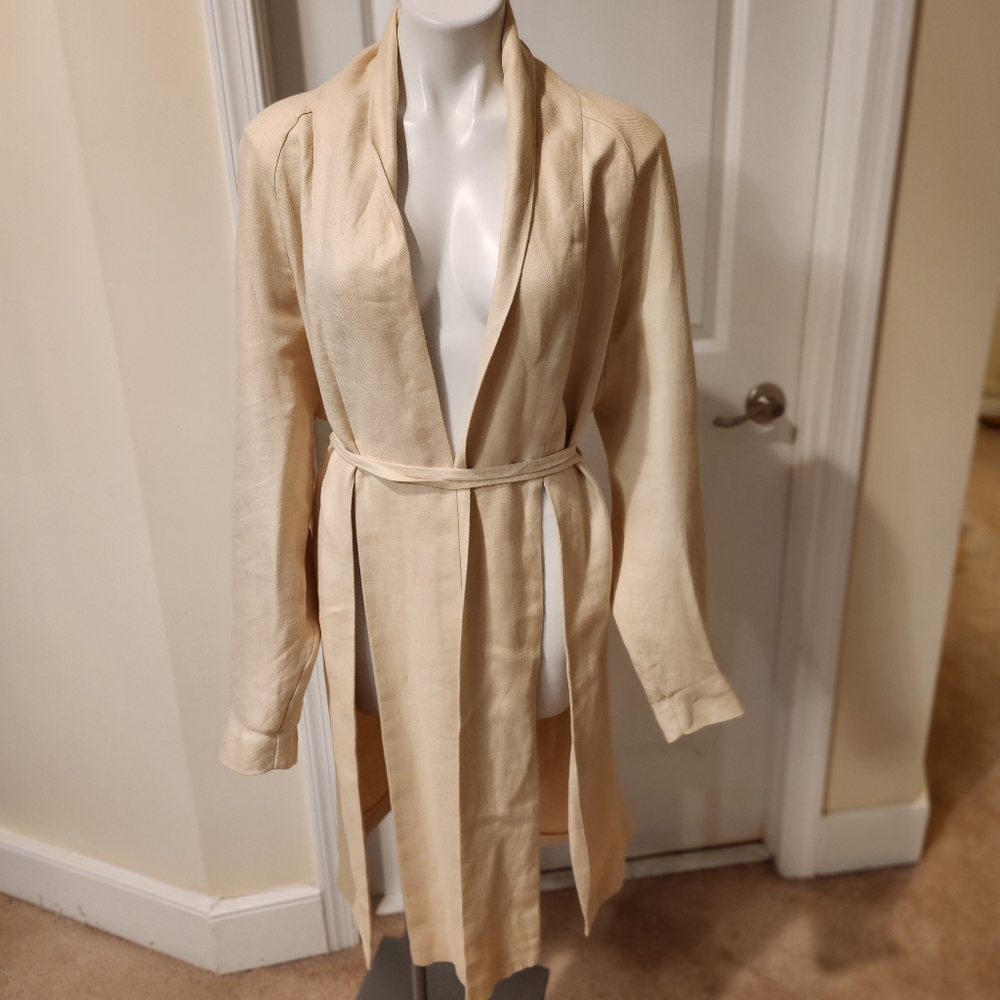 Rosetta Getty Linen Trench Coat  Size 8